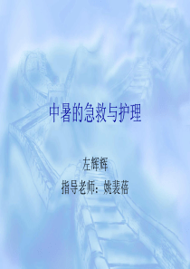 中暑的急救与护理