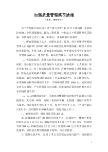 加强质量管理奖罚措施-建筑、水电