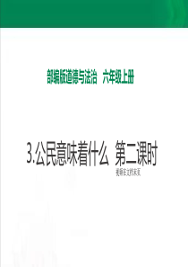部编版(统编版)六年级道德与法治上册第3课《公民意味着什么》--第二课时-课件