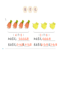 二年级数学上册练习九课件PPT