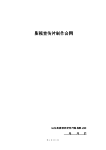 传媒宣传片制作合同示范文本