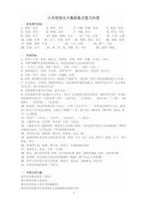 小升初语文大集结重点复习内容