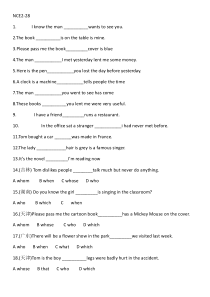 新概念英语第二册28课练习题