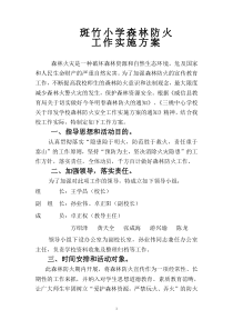 斑竹小学森林防火实施方案