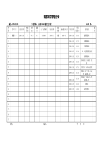 原材料及施工综合管理记录