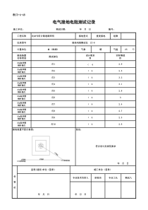 电气接地电阻测试记录