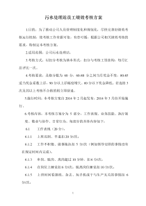 污水处理站员工绩效考核方案-(试行)