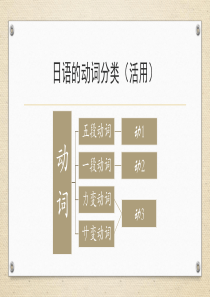 日语动词的分类及原形变化规则