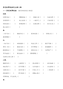 历史故事成语填空练习题(1)