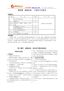 【强烈推荐】高考物理复习资料大全第四章--曲线运动---万有引力与航天