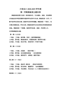 2018-2019学年度第一学期黑板报主题安排及建议
