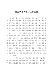 南区青年大学习工作方案
