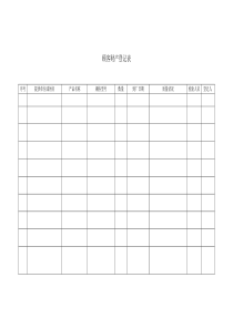 顾客财产登记表