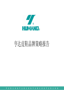 亨达皮鞋品牌策略报告