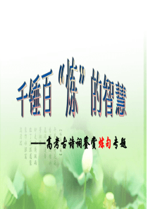 高考古诗词鉴赏炼句