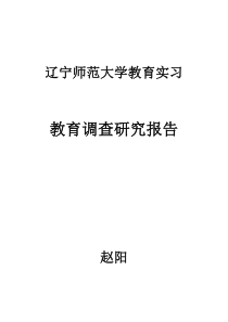 教育调查研究报告