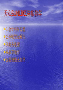 天心ERP总帐讲义