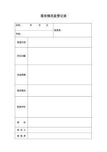 职能部门制度与岗位职责落实情况监管记录