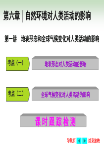 第一讲--地表形态和全球气候变化对人类活动的影响