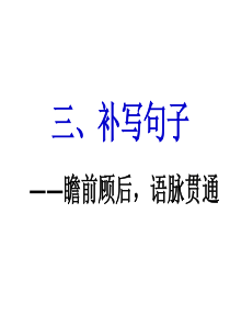 2019届补写句子