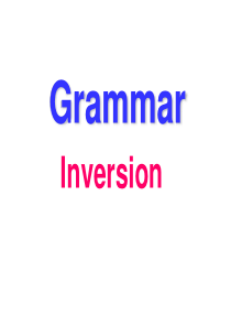 英语倒装句(最全面-最简洁)