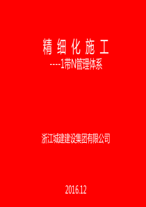 城建1带N管理体系-精细化施工
