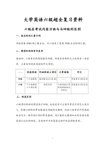 大学英语六级复习资料(最新版)