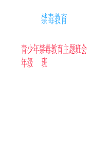 学生禁毒主题班会