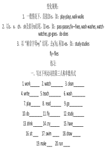 名词单复数复习