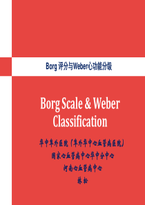 Borg-评分与Weber心功能分级