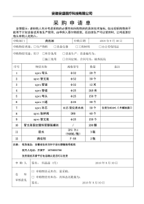 采购申请单模板