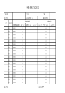 钢板桩施工记录表1