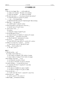 小升初名词专项练习