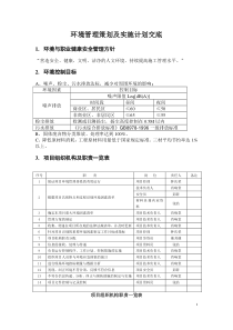 环境管理策划及实施计划书