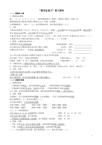 人教版六年级数学总复习资料全