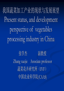 我国蔬菜加工产业的现状与发展展望-powerpointpresentation