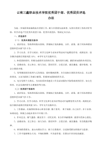 优秀团干部、优秀团员评选办法