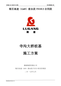 寺沟大桥桩基施工方案