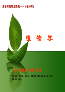 植物学-精品课程
