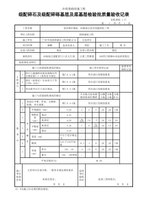 市政质检.1.17-级配碎石及级配碎砾石基层和底基层检验批质量验收记录