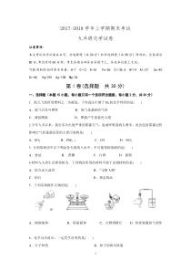 2017-2018学年上学期期末考试九年级化学试卷.doc