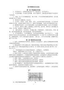 苏教版初中物理知识点归纳