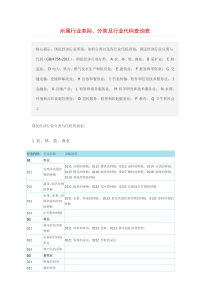 企业所属行业分类表概述