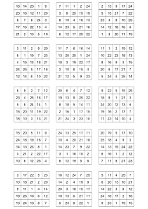 舒尔特方格-25字自动排序-5x5