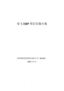 易飞ERP项目实施