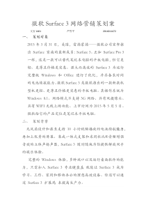微软Surface-3网络营销策划设计方案案——严雪平-(1)