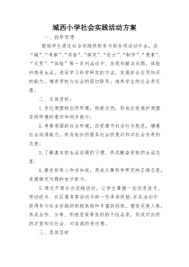 小学社会实践活动方案