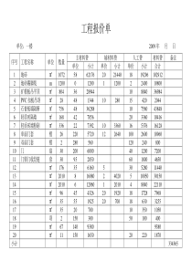工程报价单