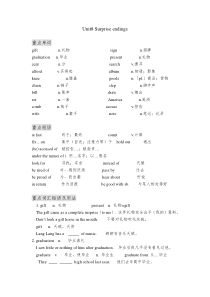 广州新版九年级上册Unit8-Surprise-endings知识点