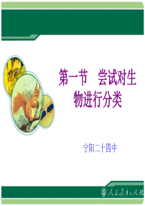 《尝试对生物进行分类》教学课件